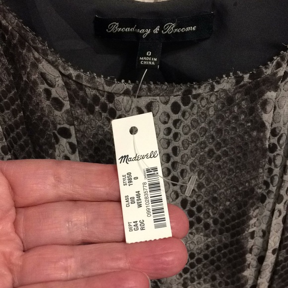 NWT Madewell Silk Dress Size 0 - Picture 6 of 12